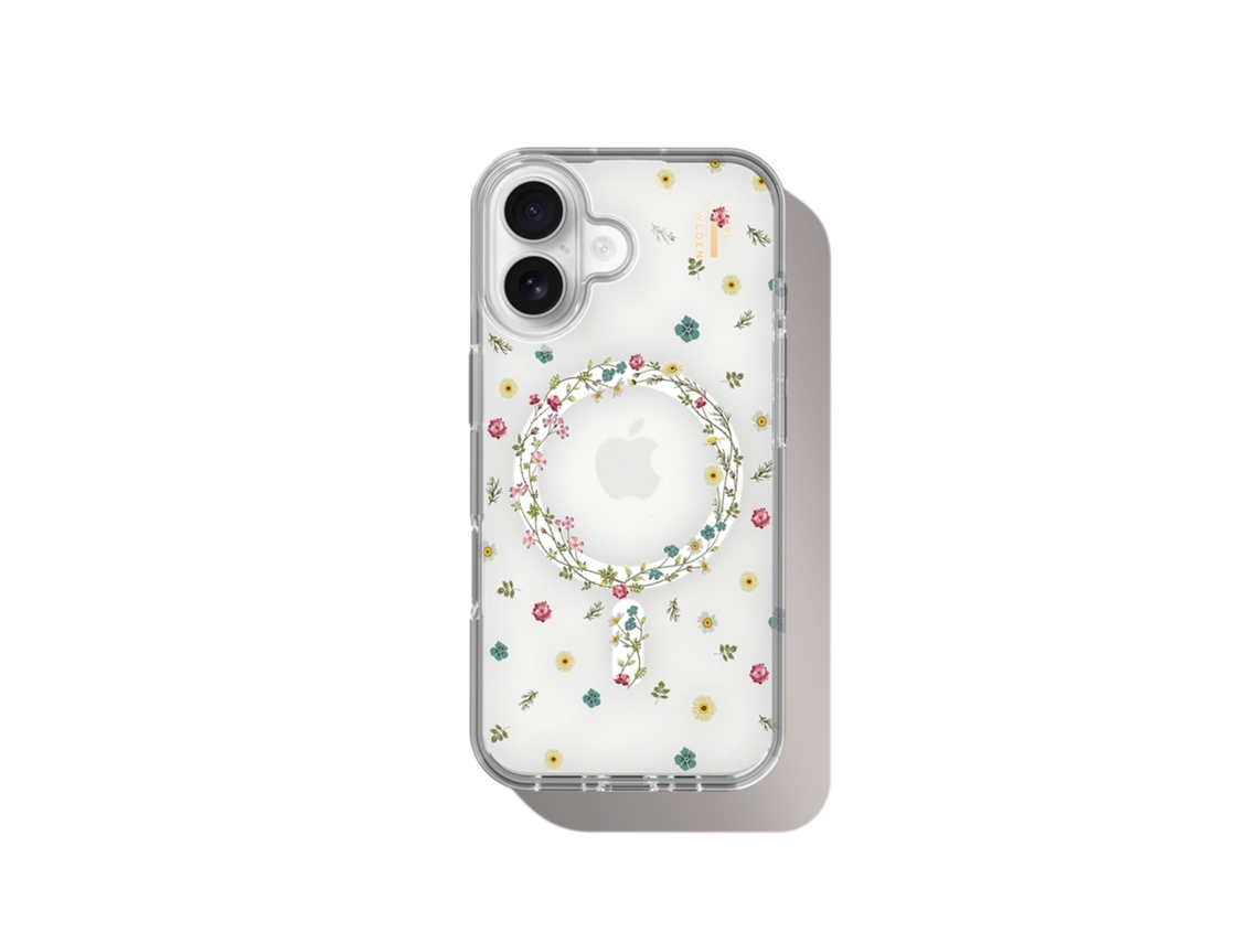 Capa Transparente Magsafe Para Iphone 17 Petite Floral