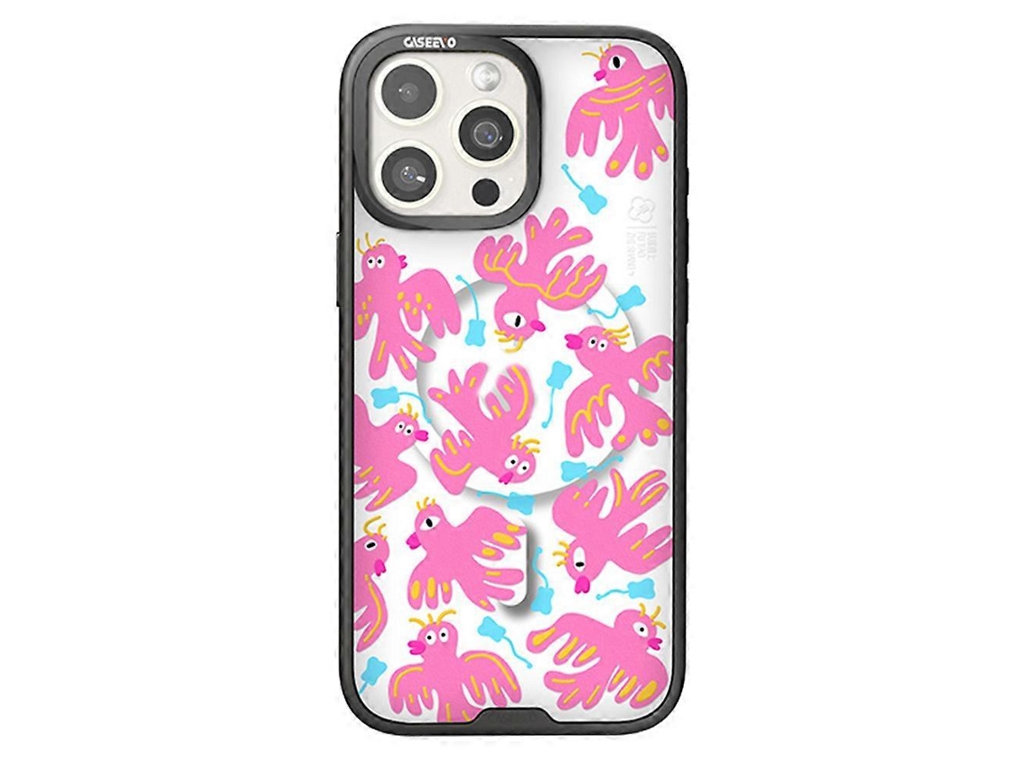Capa Tkdaddy Caseevo Para Iphone 14 Pro Max Compatível Com Magsafe Tpu Acrílico Capa De Telefone Com Painel Traseiro Intercambiável Pássaro Vermelho