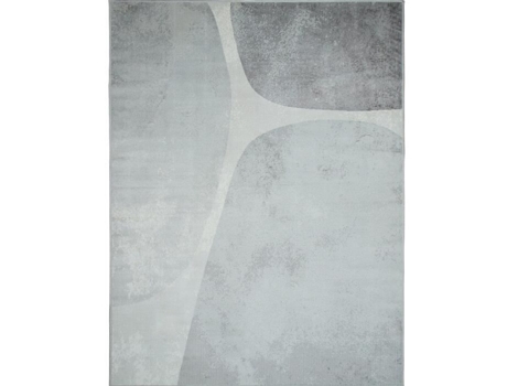 Tapete Moderno Com Padrões Geométricos Cinza 120x160