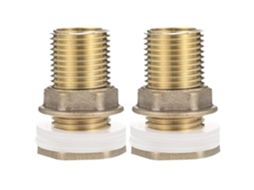 Conector De Cobre Para Tanque Água, 2 Peças, Encaixe Anteparo,