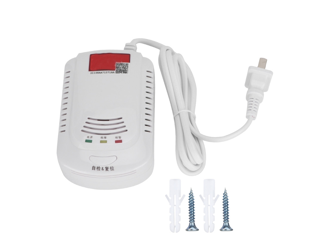 Detector de Fuga de Gás Combustível JKD 808C com Alarme Sonoro e Luminoso