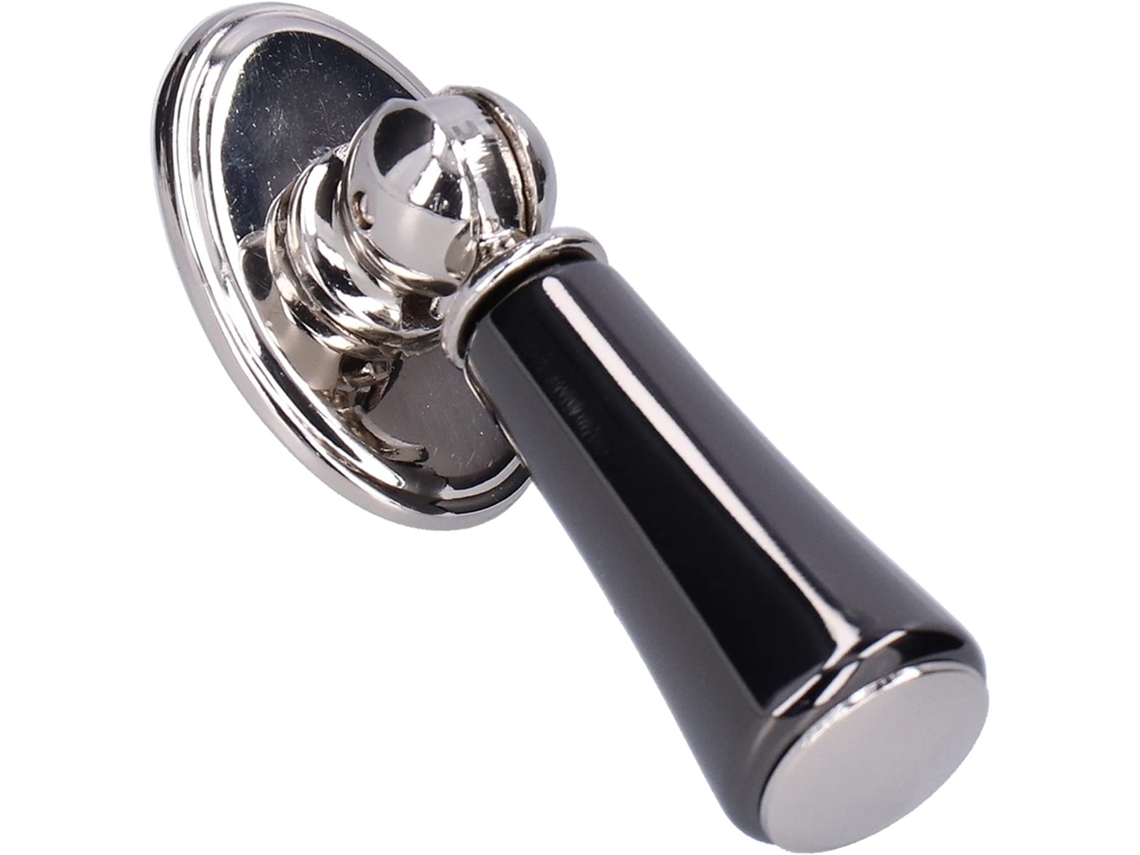 Puxador De Porta Suspenso Omabeta Em Liga Zinco Com Revestimento Preto Fosco, Design Elegante Para Armários E Gavetas De