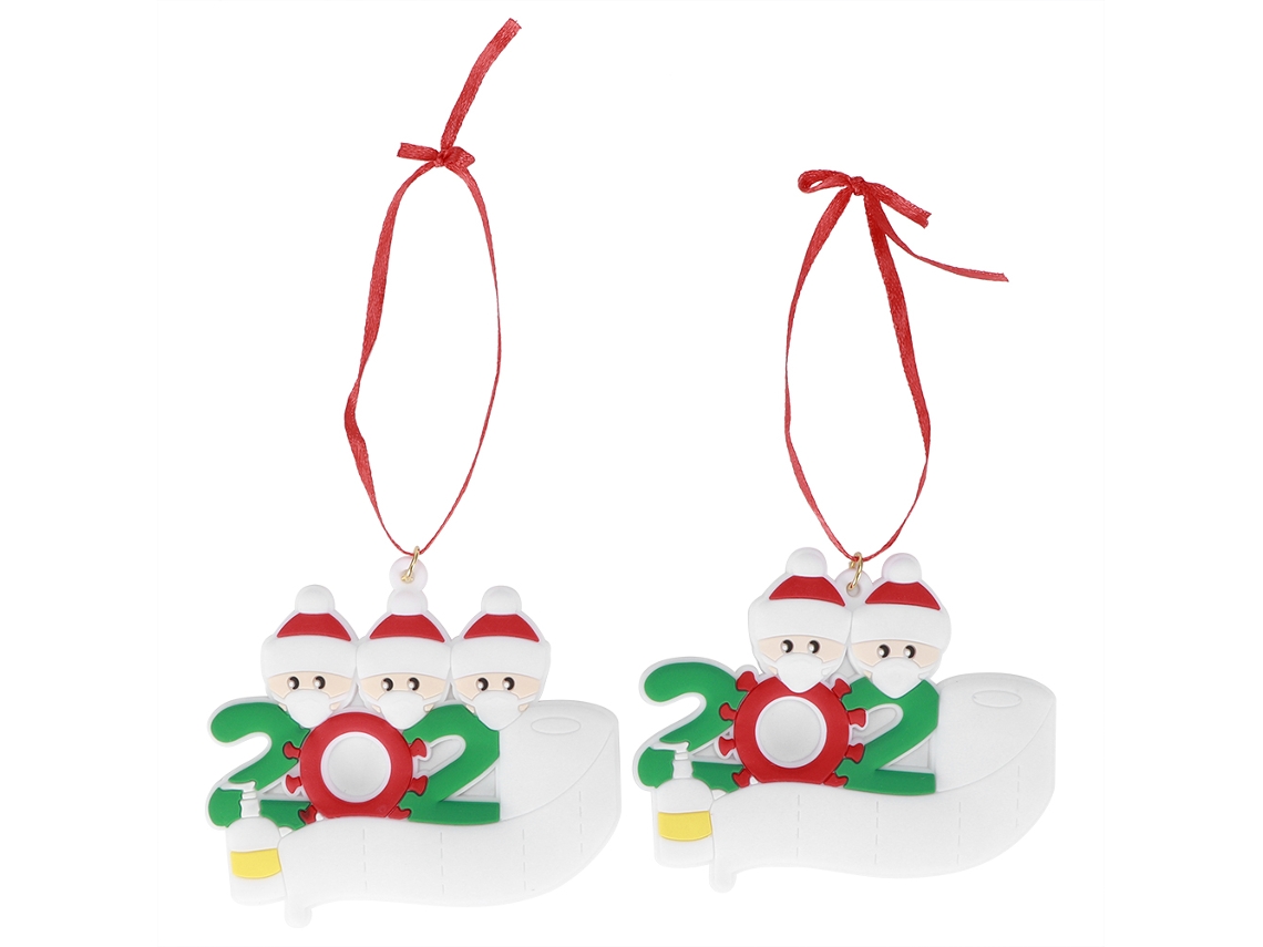 Laxiscreed Pack De 2 Ornamentos Natalícios Personalizados Para Árvores De Natal Em Família