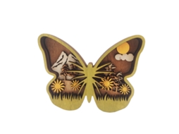 Ornamento De Madeira Borboleta Coelho Páscoa Primavera