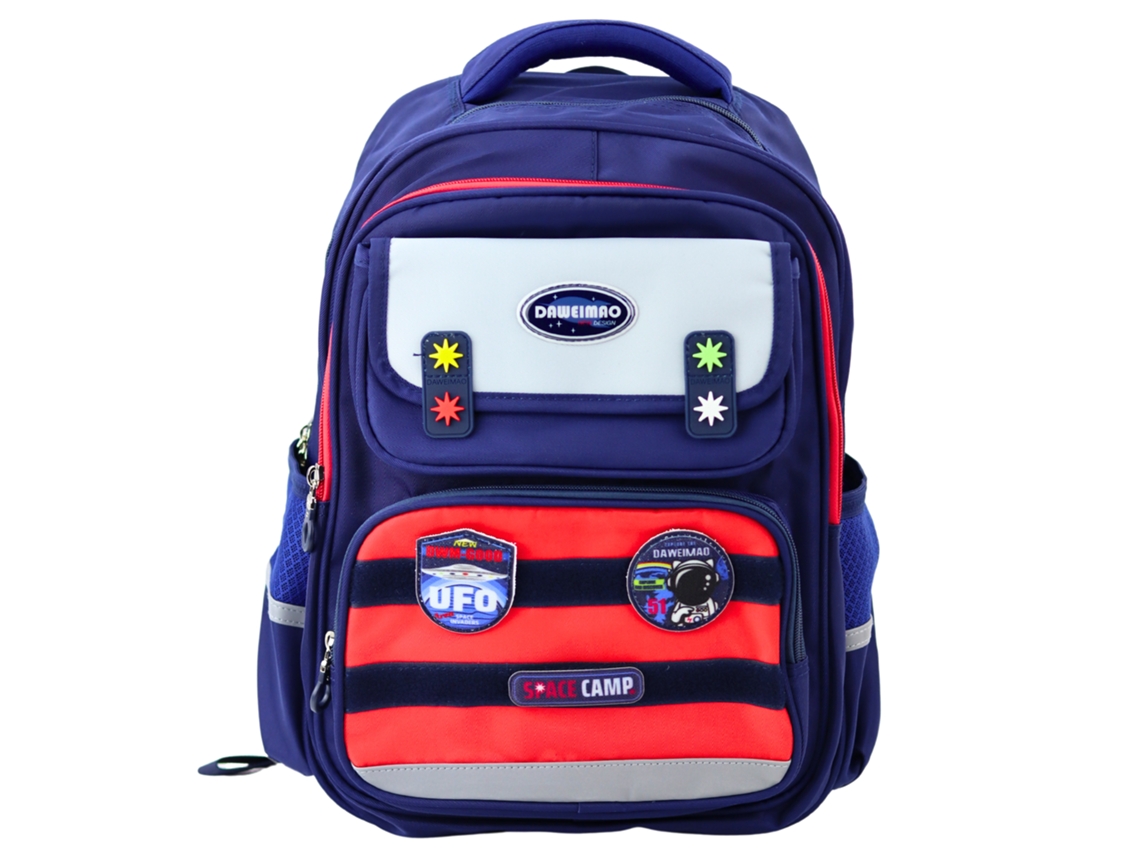 Children's School Backpack Chest Strap Navy Blue Red Space 20l 38cm