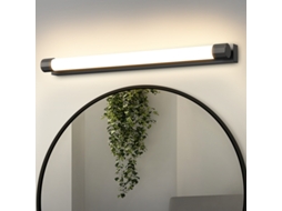 Nettlife Candeeiro De Parede Espelhada De 50 Cm E 10 W Com Led, Preta, Branco Quente 3000 K, À Prova D'água Ip44, Moderna, Para Casa De Banho