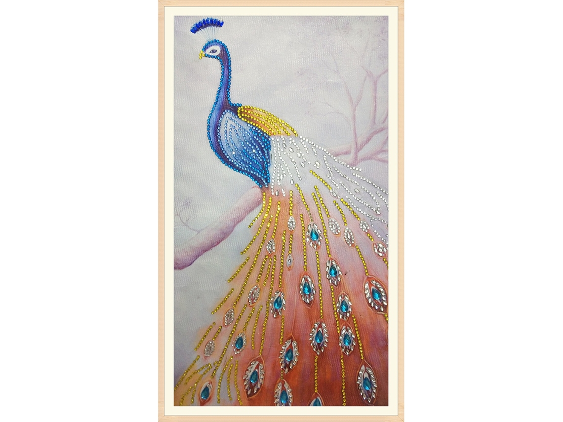 Laxiscreed Pintura De Diamante 5d Tridimensional - Série Borboleta E Pavão Para Diy E Decoração Interior