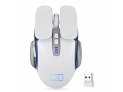 Rato Yizhood M215 Gaming Recarregável Sem Fio 2400 Dpi 6 Chaves Rgb Led Para Laptop Branco