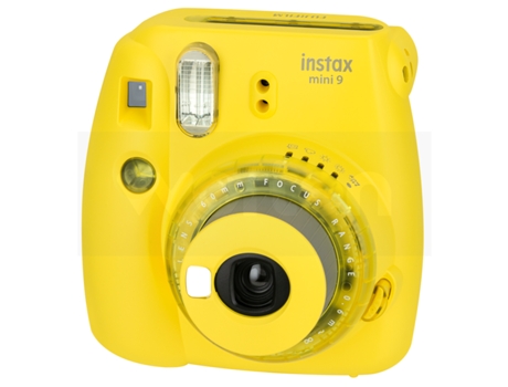 Kit Máquina Fotográfica Instantânea FUJIFILM Instax Mini 9 Clear (Amarelo - Obturação: 1/60 s - 2x Pilhas AA - 62x46mm)