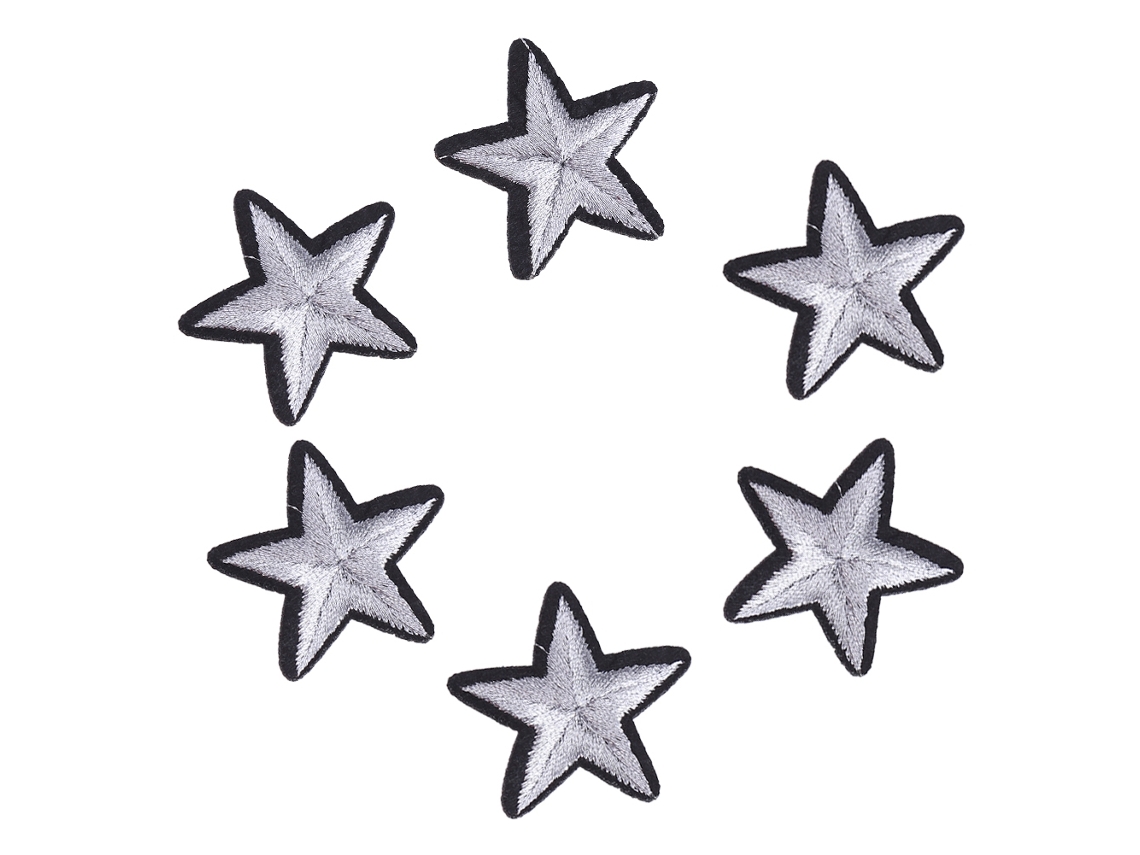 Laxiscreed Parches Decorativos Estrelas Prateadas Para Personalizar Superfícies E Objetos