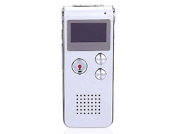 Gravador De Áudio Digital De 32gb, Recarregável, Compatível Com Mp3 Player Yizhood (prata)