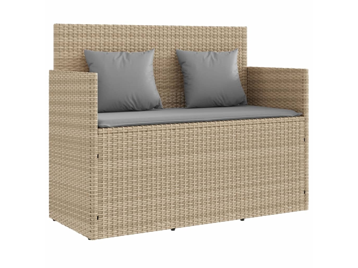Garden Bench, Garden Benches Vidaxl Bege Rattan / Vime (n/a)