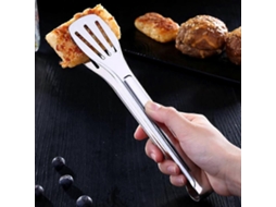 Lurelia Pinça Servir Aço Inox 24 X 4,5 Cm Prata Antiderrapante Churrasco Saladas