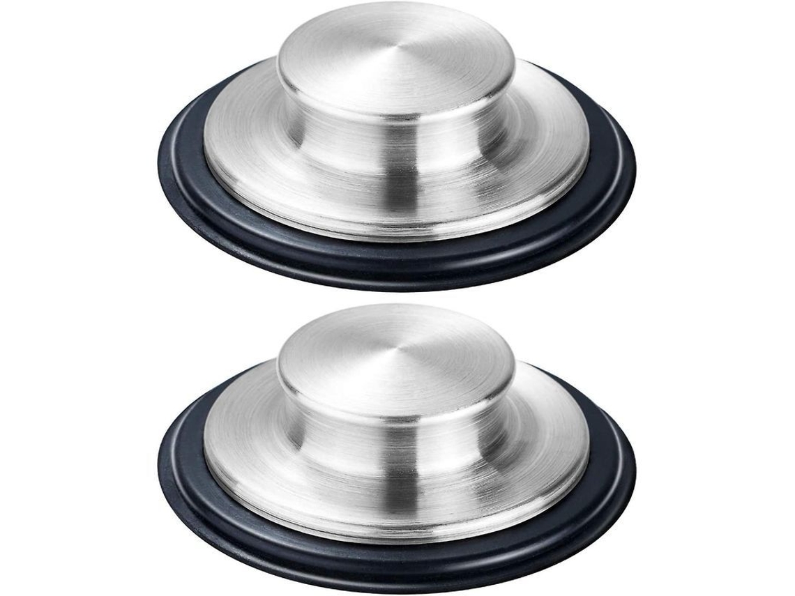 2pcs Tampa De Pia De Cozinha Inox Aço Inoxidável Borda Larga Diâmetro 3.35'' Sem Ferramentas