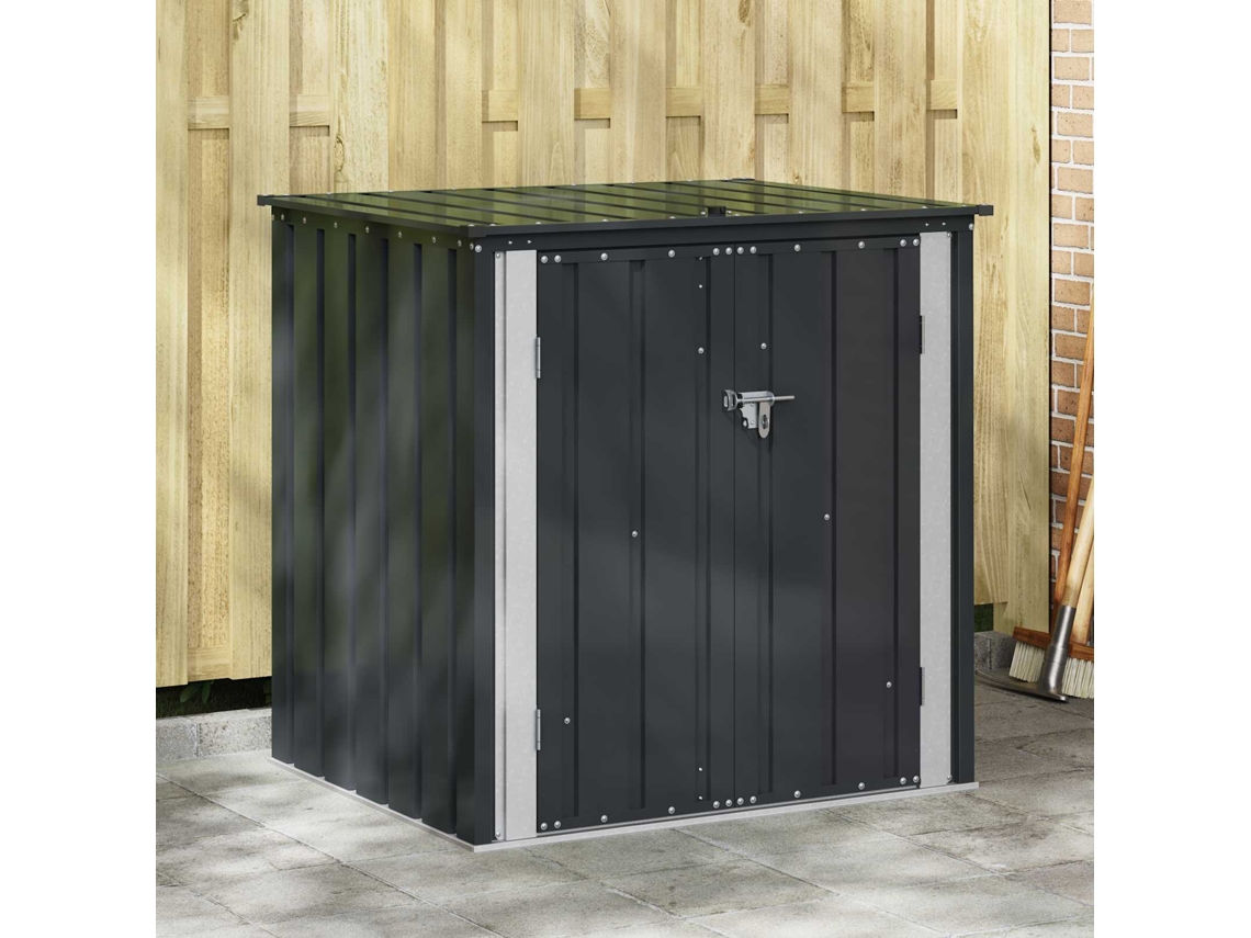 Vidaxl Caixa De Armazenamento Para Jardim Preto 101,5 X 82 X 100 Cm