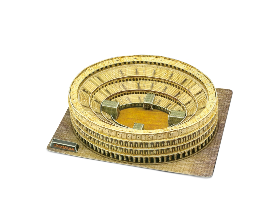 Quebra-cabeça 3d De Papelão Do Coliseu Romano, 84 Peças, Dimensões 34x27x8 Cm