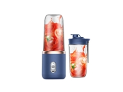 Liquidificador espremedor 6 lâminas com copo e tampa liquidificador portátil recarregável USB para suco de frutas (azul) SODIAL