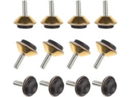 Conjunto De 12 Niveladores Ajustáveis Móveis, Antiderrapantes, Em Ferro E Pvc, Pés De Móveis Práticos E Fáceis