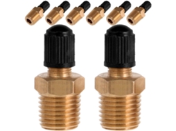 Conjunto De 8 Tampas De Válvula Em Latão Dourado Com Rosca Externa De 1/4 Npt.