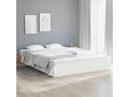 Vidaxl Estrutura De Cama 200x200 Cm Madeira Maciça Branco