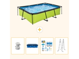 Piscina Exit Retangular 300x200x65 Cm 5 peças Scb6 EXIT TOYS
