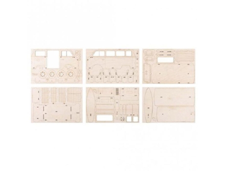 Autocaravana Modelo 3D em Madeira para Personalizar 30 X 13 X 17 Cm RAYHER