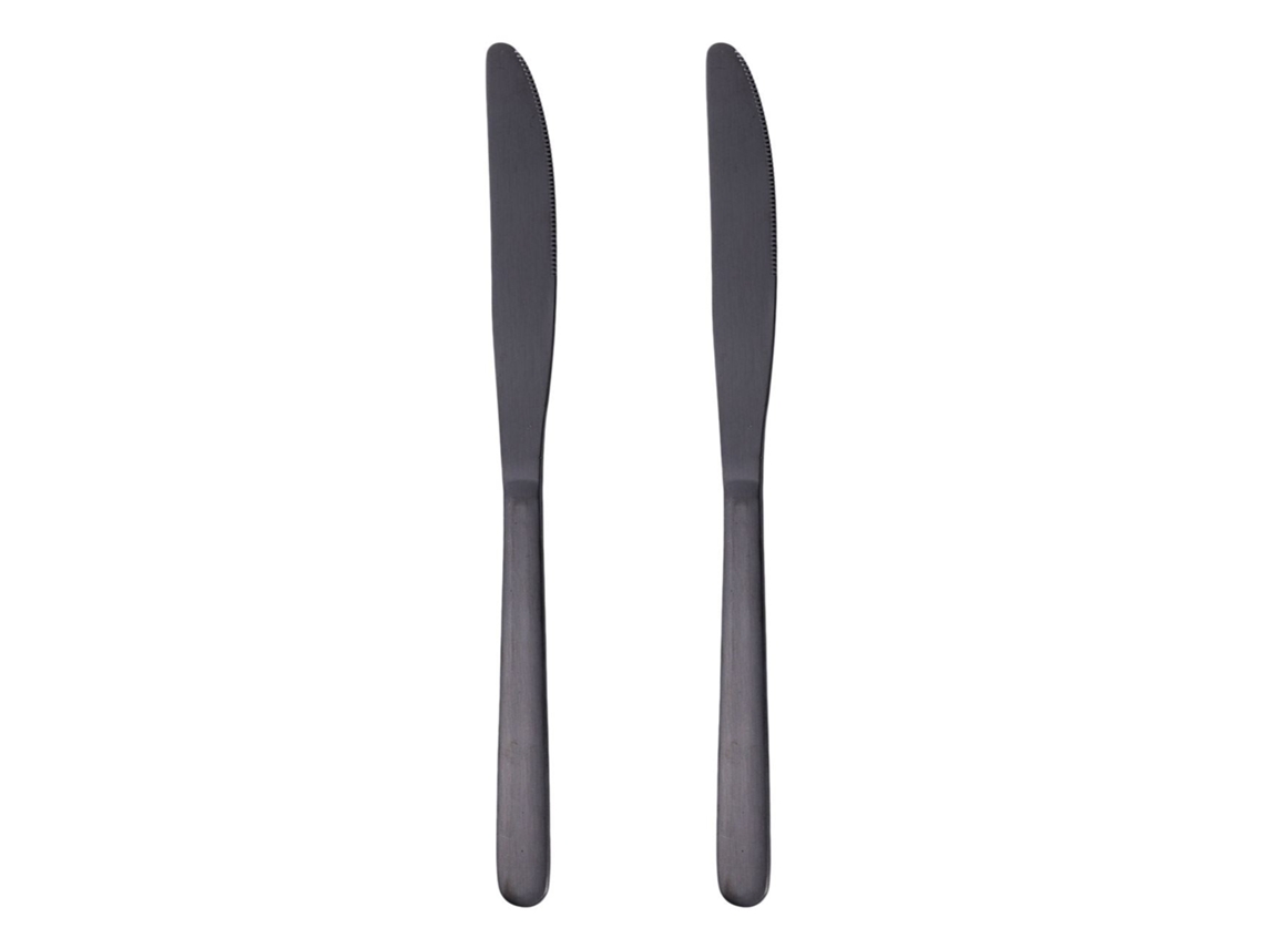 23cm De Aço Inoxidável Preto "negro" Espetos 2 Peças