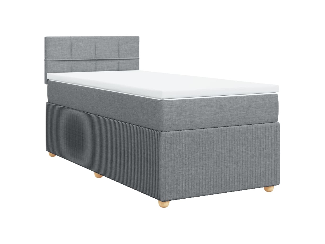 Box Spring Bed, Box Spring Beds Vidaxl Cinzeto Tecido (90 X 190 Cm)