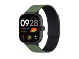 Bracelete para Xiaomi Band 9 Pro / 8 Pro Silicone Macio Magnético com Textura de Lichia Verde e Preto XIAOMOYU