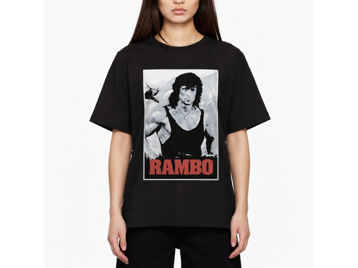 Rockinstone Rambo Movie Black Adult T-shirt Size:xl