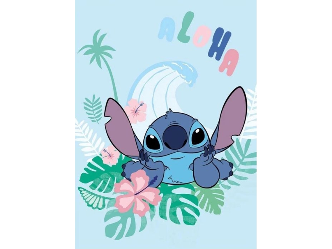 Manta Polar - Lilo E Stitch - 100 X 150 Cm - Multicolorido - Lavável Na Máquina - Criança