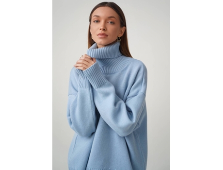 Camisola De Mulher Viviliyya Gola Alta Céu Azul (m)