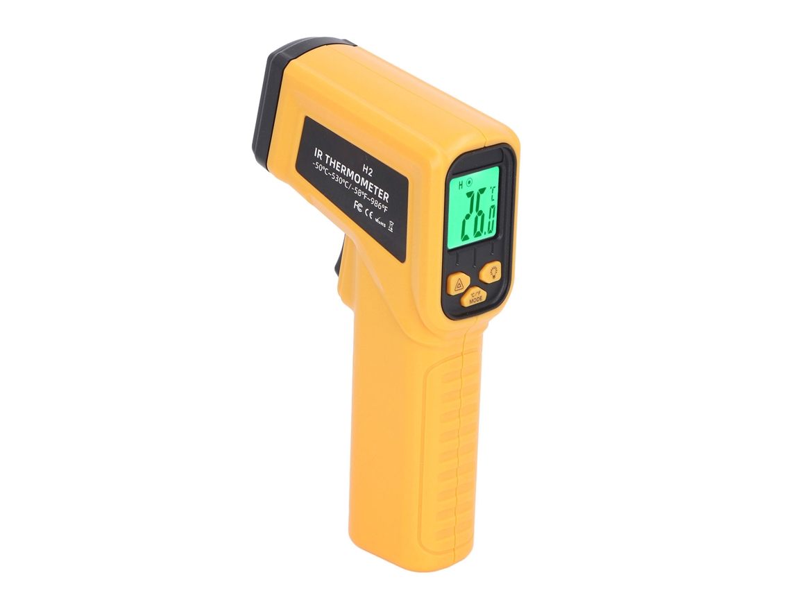 Pistola de Temperatura Infravermelha Alta Precisão Sem Contato Termômetro Industrial para Manutenção Mecânica e Ambientes Domésticos