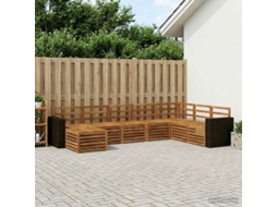 Vidaxl Conjunto De Sofás Para Exterior 8 Pcs Natural