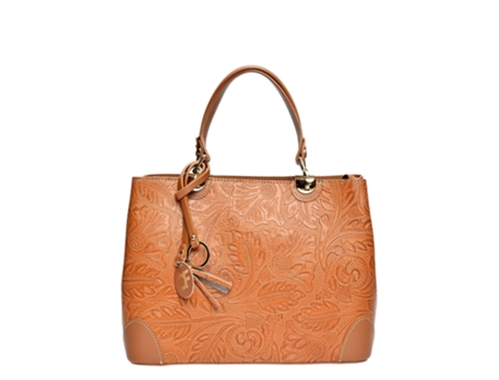 Mala de Mão de Mulher CARLA FERRERI Cf Cognac Pele Castanho