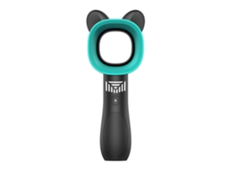 Ventilador Portátil Sem Hélices, Com 3 Níveis De Potência Ajustáveis, Seguro, Em Formato De Desenho Animado, Mini Ventilador Elétrico Preto