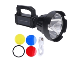 Lanterna de Busca Recarregável À Prova D'água Led com 6 Modos para Aventura Camping Hiking S/MARCA