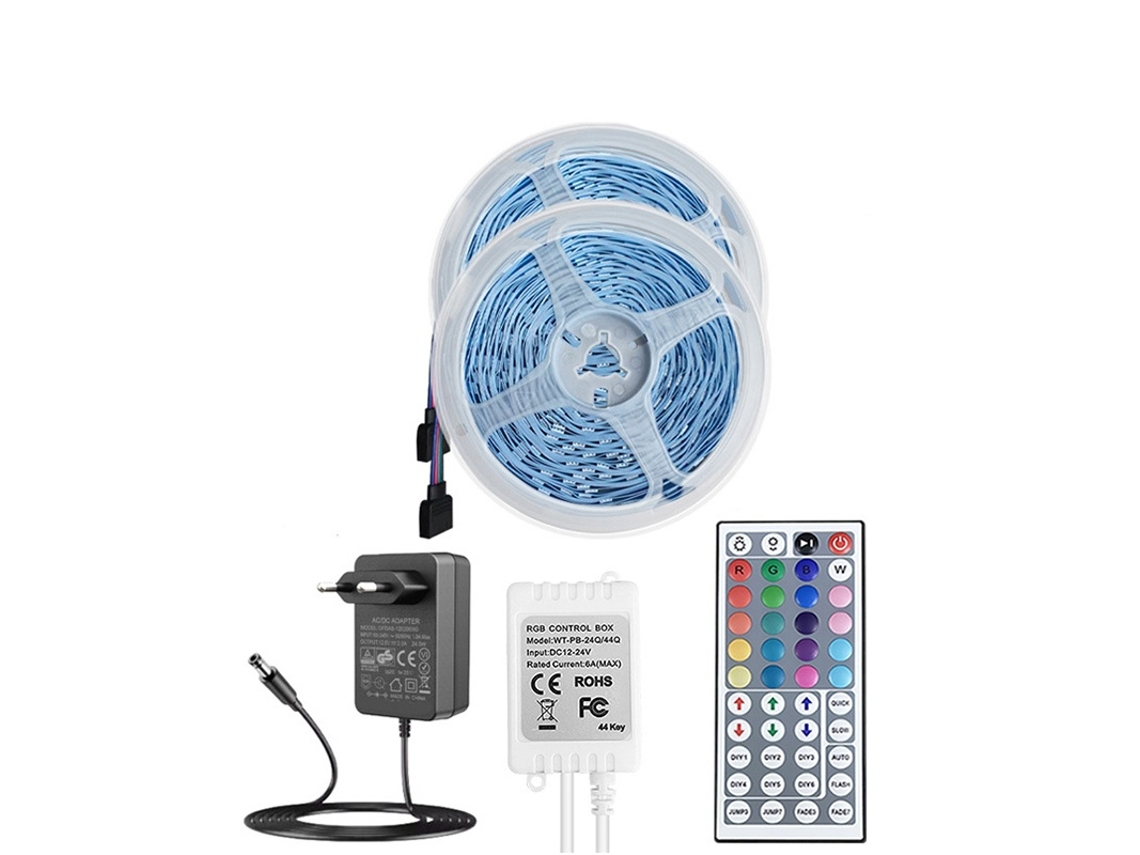 Fita Led 15 M 24 V Com Comando Autoadesiva Para Decoração - Lurelia
