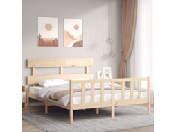 Vidaxl Cama Sem Colchão 160x200 Cm Madeira De Pinho Maciça