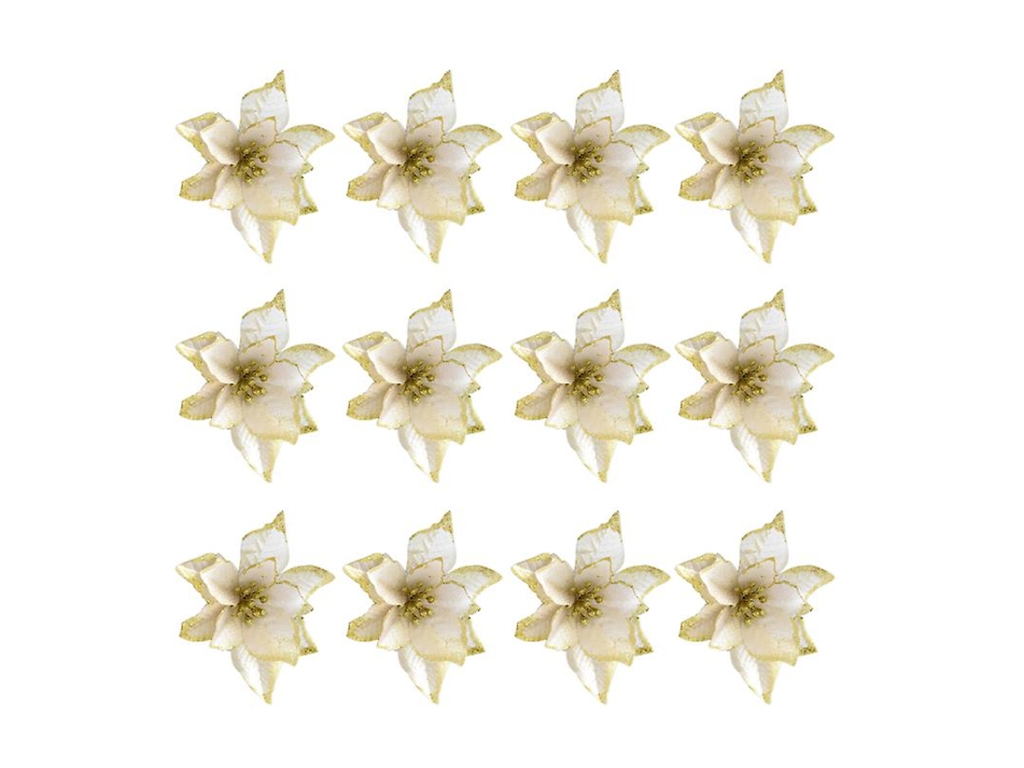 24Pcs Flores Artificiais de Glitter ALLINLESS