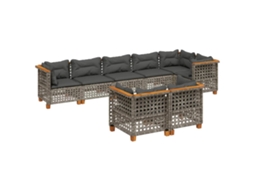 Garden Sofa Set, Garden Sofa Sets Vidaxl Cinzeto Rattan / Vime (n/a)