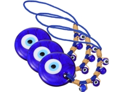 Conjunto De 3 Enfeites De Olhos Azuis Para Pendurar, Ideais Para Decoração De Carros E Bolsas.