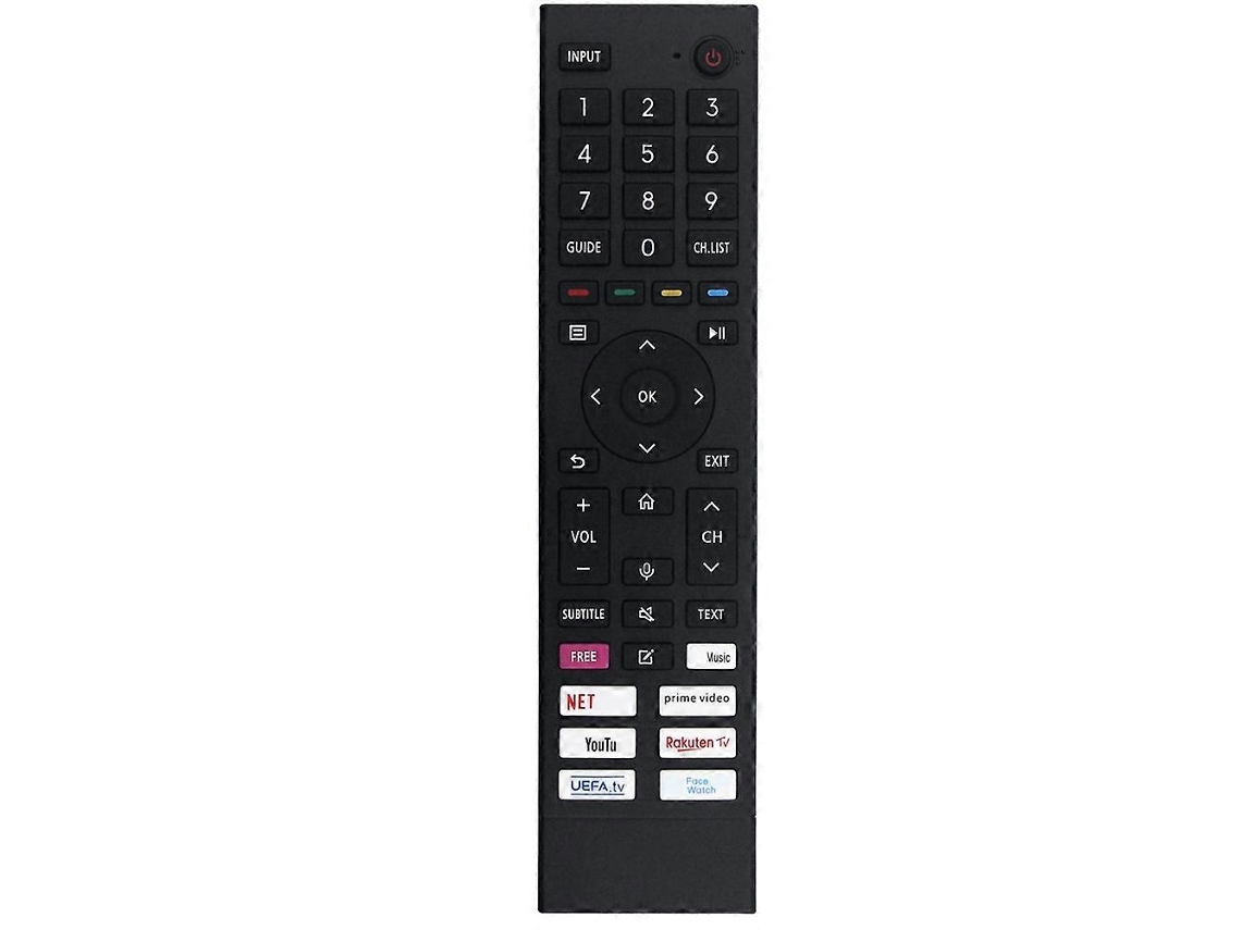 Controle Remoto De Substituição Erf3b80h Para Tvs Hisense Qled 4k Uhd 43a6g, 50a6g, 55a6g, 60a6g, 65a6g, 70a6g E 75a6g.