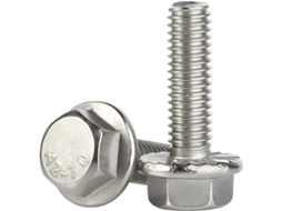 Parafusos de Cabeça Hexagonal com Borda M8 x 10mm Aço Inoxidável A2 Din 6921, 20 Unidades S/MARCA