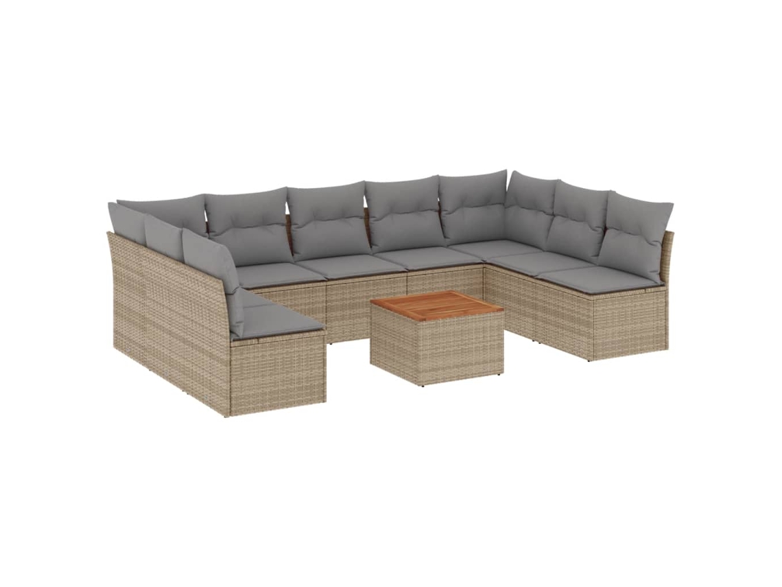 Garden Sofa Set, Garden Sofa Sets Vidaxl Bege Rattan / Vime (n/a)
