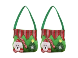 Bolsa Natalina AQUAFORGE, Infantil, Papai Noel, Boneco de Neve