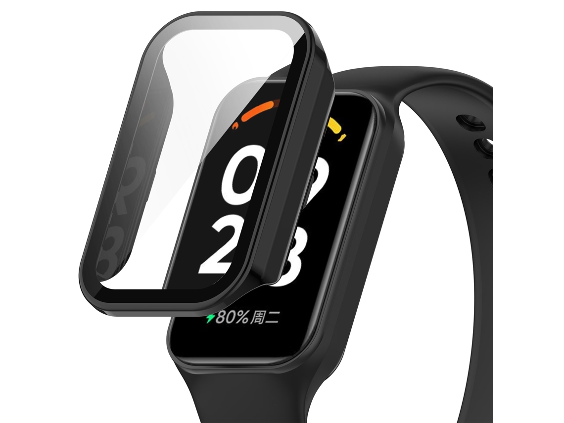 Redmi Band 2 peça + capa protetora de relógio integrado com película temperada (preta)