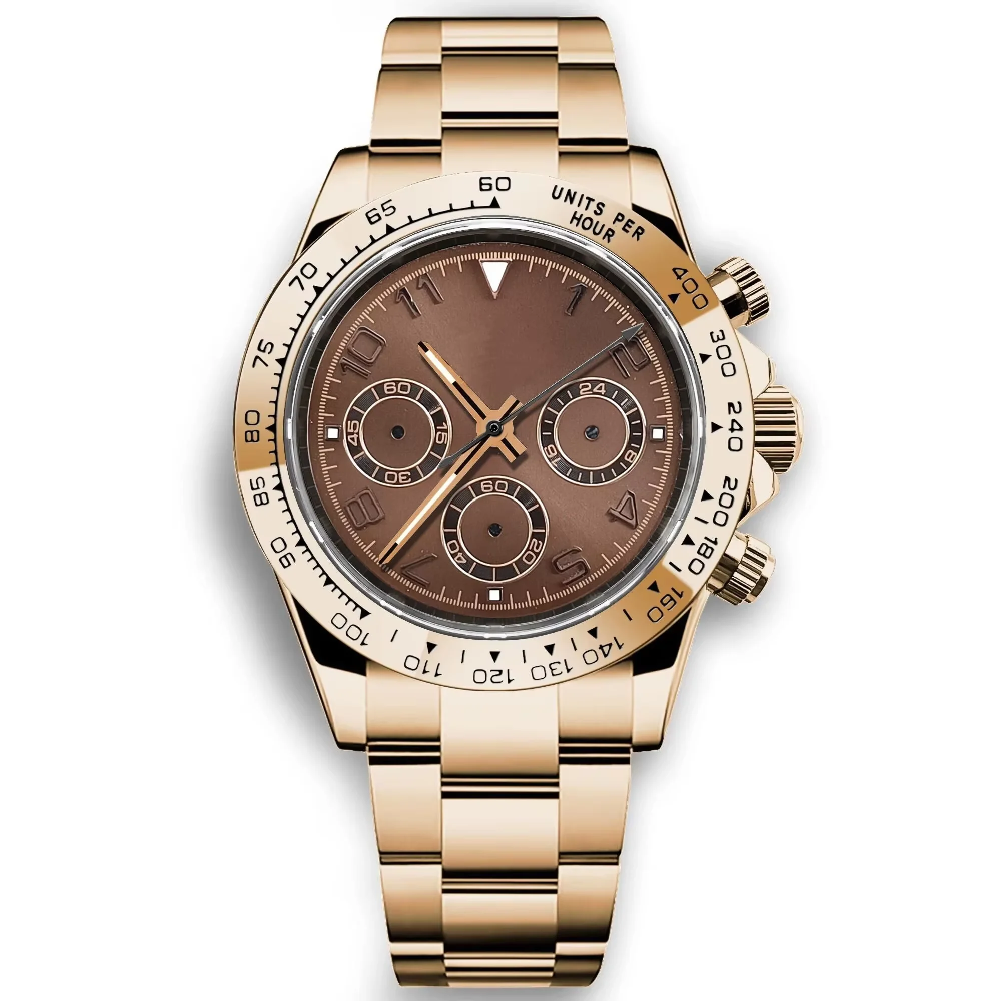 Relógio Masculino De Quartzo De 39 Mm, Modelo Esportivo (marrom).