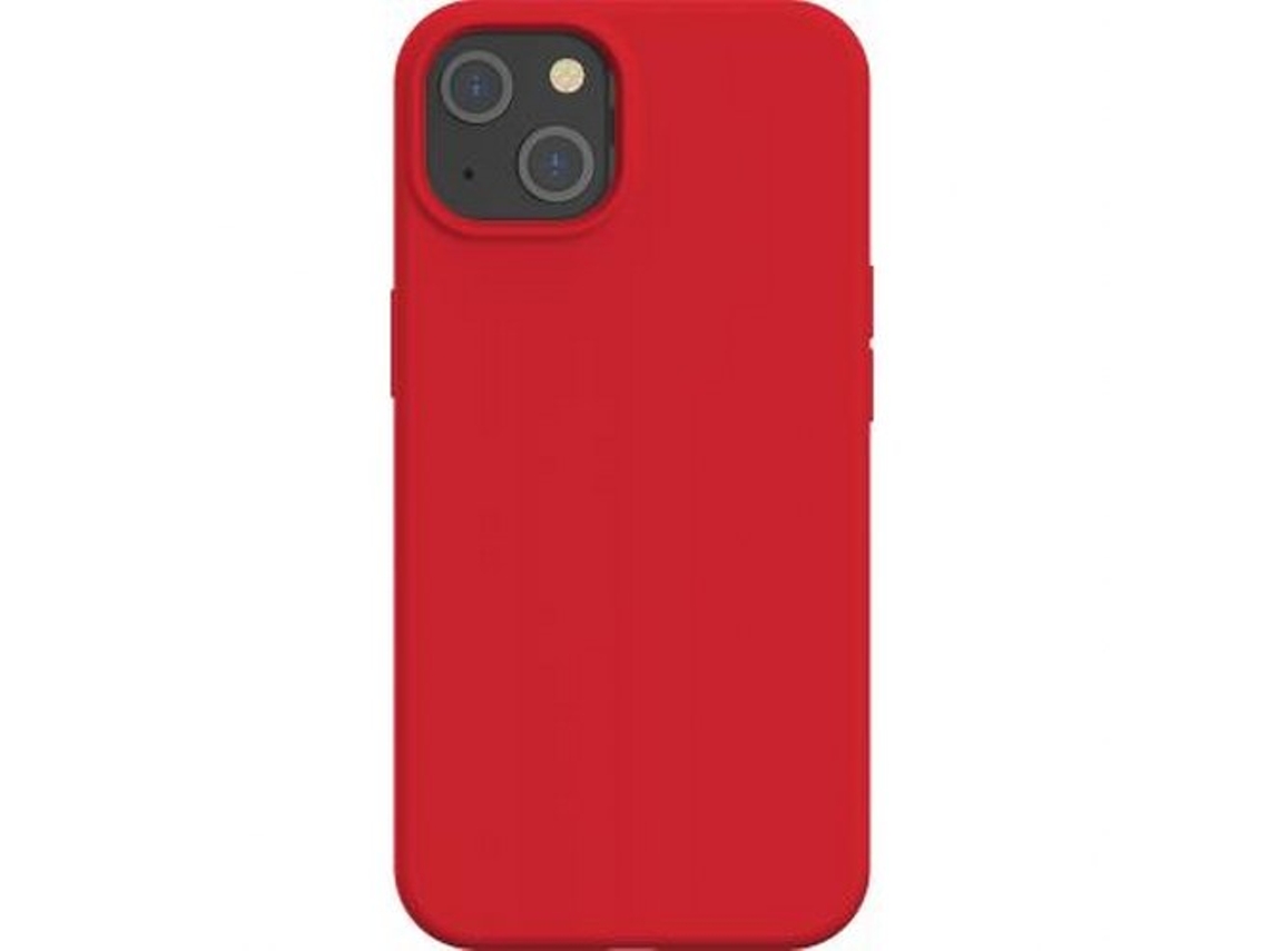 Capa para iPhone 13 BIGBEN CONNECTED Silicone Rígida Vermelho .
