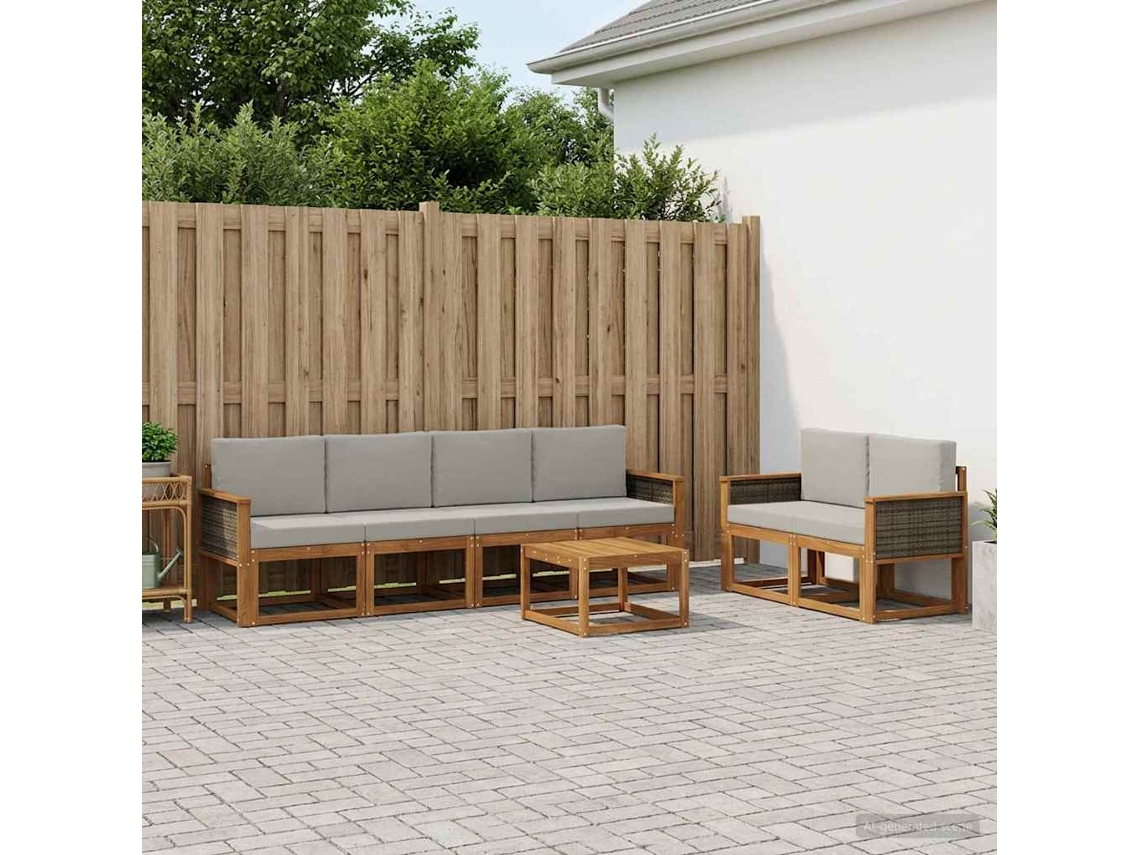 Vidaxl Conjunto De Sofás Para Exterior 6 Unid.